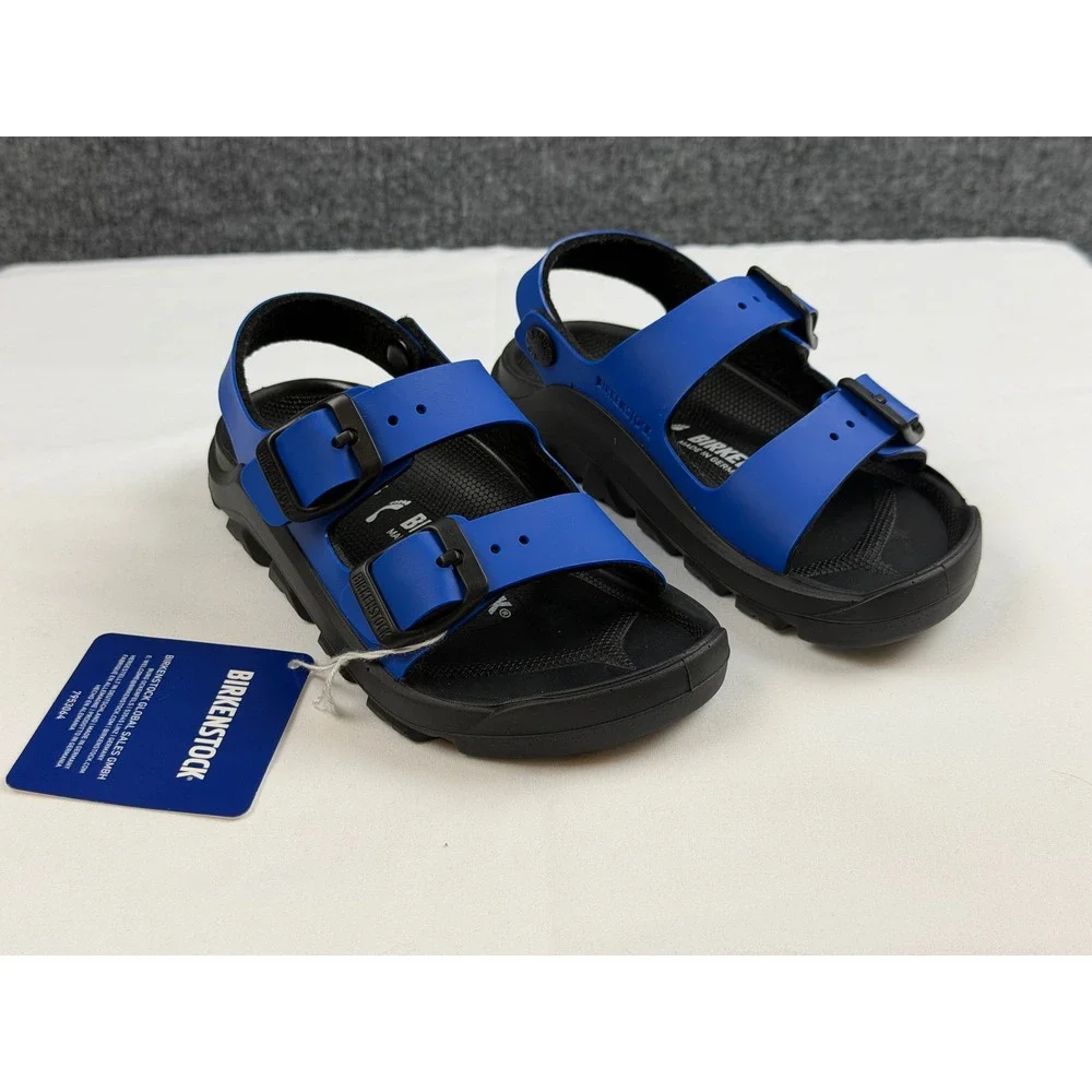 NWT Birkenstock Mogami Terra Kids Sandals Ultra Blue Black Size 26 Toddler 8-8.5